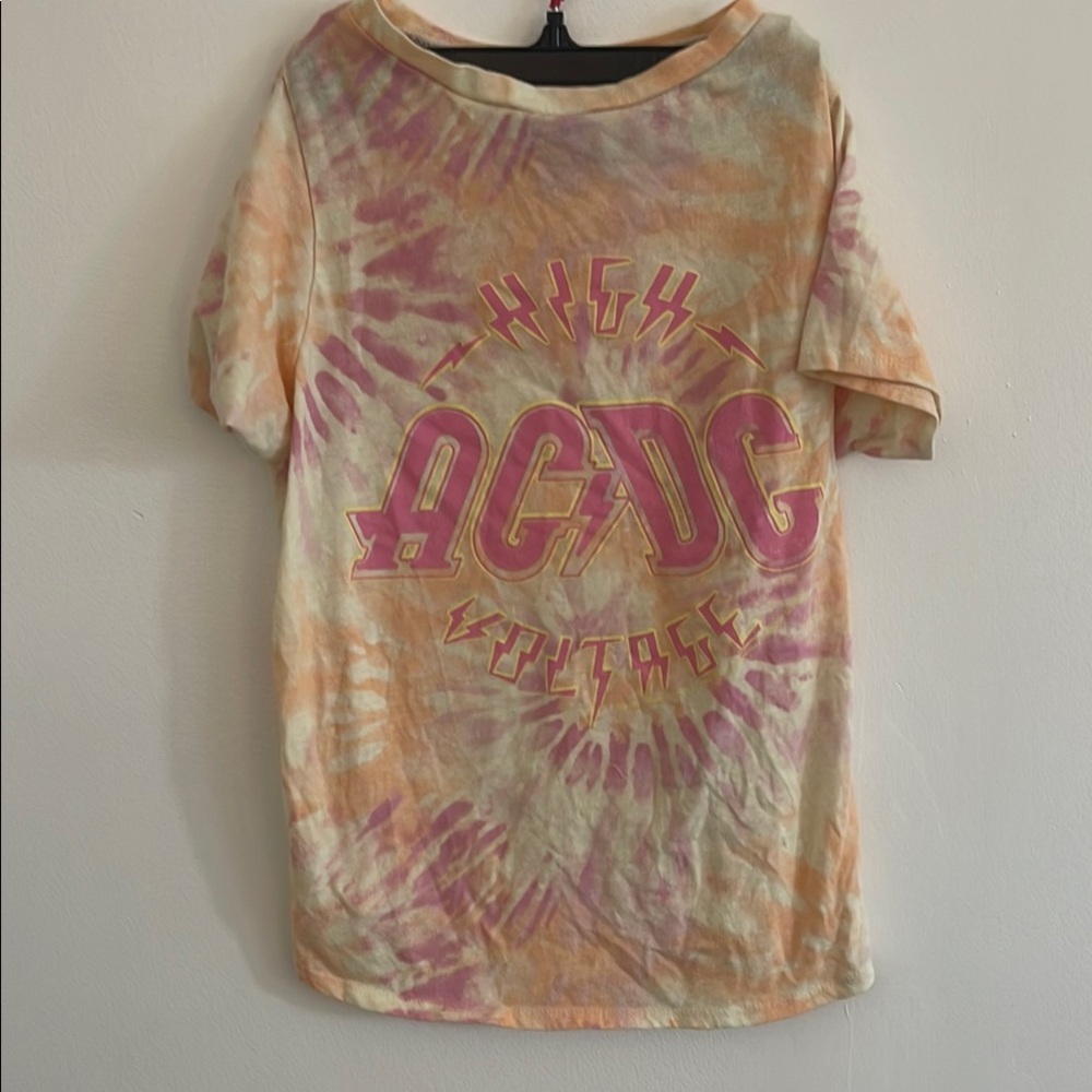 Pink and Orange Dog Tie-Dye Shirt Clothing & Accessories
